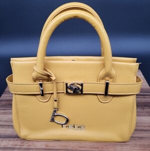 CLEARANCE! Bebe Mustard Yellow Satchel w/Gold Tone Hardware, 10×7×3, Like New